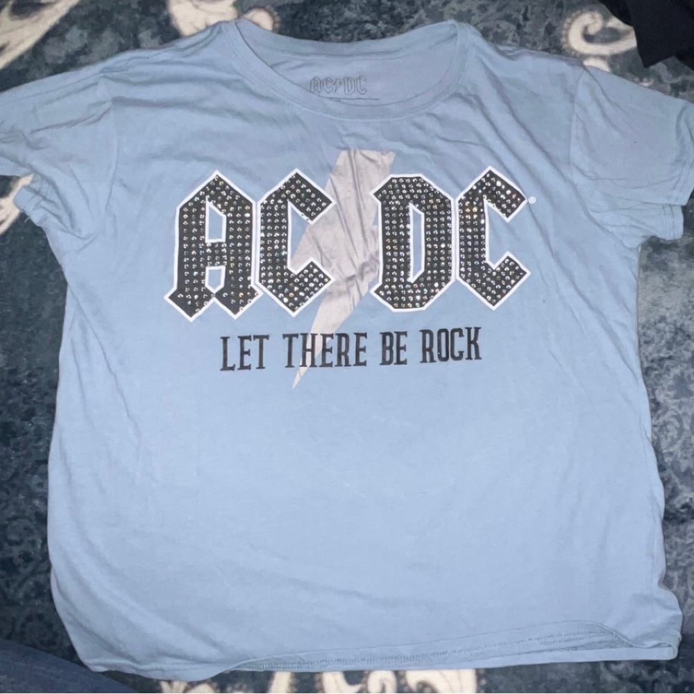 AC/DC baby blue shirt